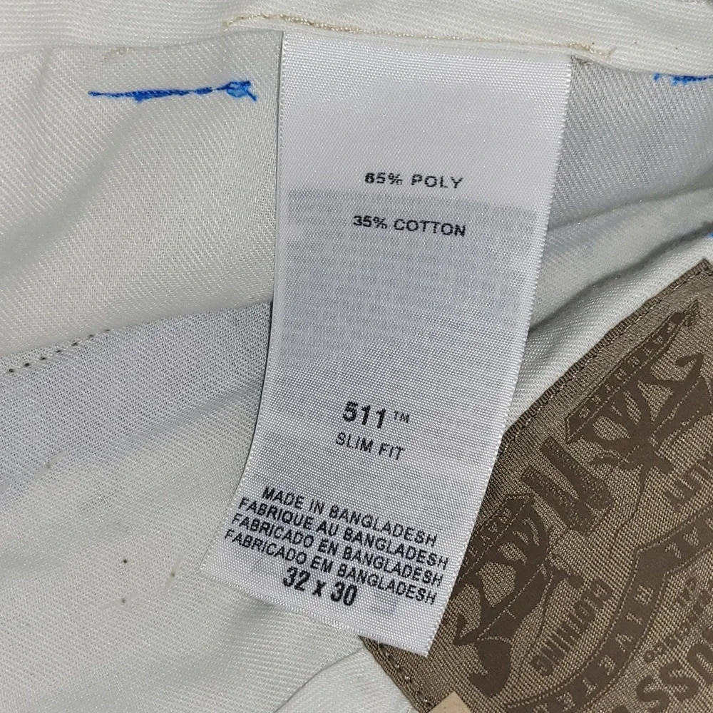 Levis 511 Slim Trouser Blue Jeans Khaki Chino Pants Mens 32x30 New With Tags